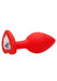 Plug Bijou Anal Silicone Heart Rouge 6 x 2.8 cm