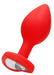 Plug Bijou Anal Silicone Heart Rouge 6 x 2.8 cm
