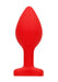 Plug Bijou Anal Silicone Heart Rouge 6 x 2.8 cm
