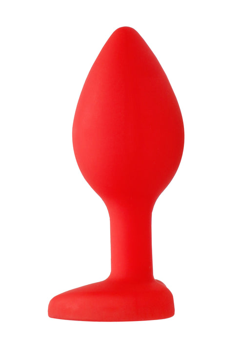 Plug Bijou Anal Silicone Heart Rouge 6 x 2.8 cm