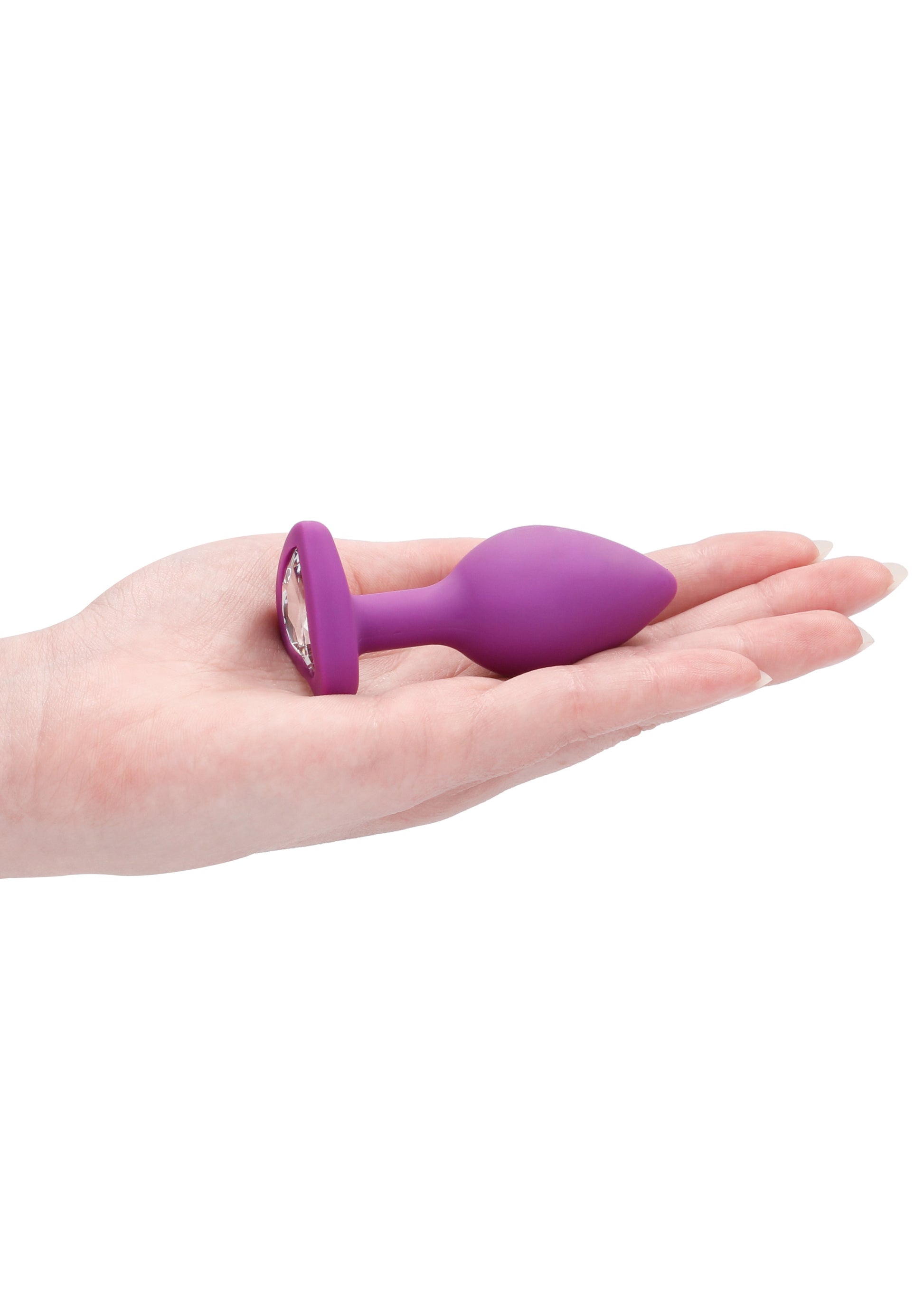 Plug Bijou Anal silicone Heart Violet 6 x 2.8 cm