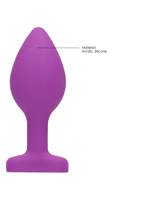Plug Bijou Anal silicone Heart Violet 6 x 2.8 cm