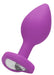 Plug Bijou Anal silicone Heart Violet 6 x 2.8 cm