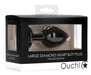 Plug Bijou Anal Silicone Heart Noir 7 x 3.5 cm