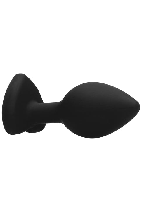 Plug Bijou Anal Silicone Heart Noir 7 x 3.5 cm