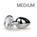 Plug bijou Argent en coeur - Medium 7.1 x 3.2cm