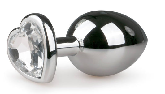Plug bijou Argent en coeur - Medium 7.1 x 3.2cm