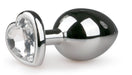 Plug bijou Argent en coeur - Medium 7.1 x 3.2cm