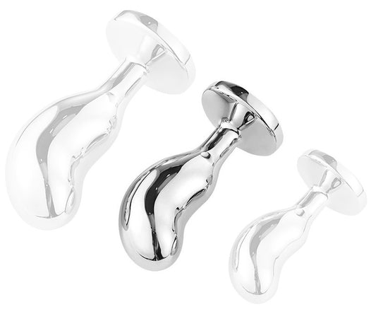 Plug Bijou Bean Silver M 7 x 3cm Noir