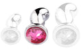 Plug Bijou Bean Silver M 7 x 3cm Rose