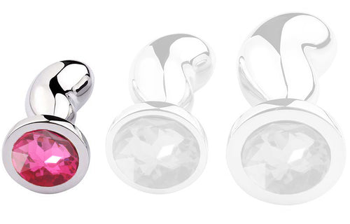 Plug Bijou Bean Silver S 6 x 2.3cm Rose