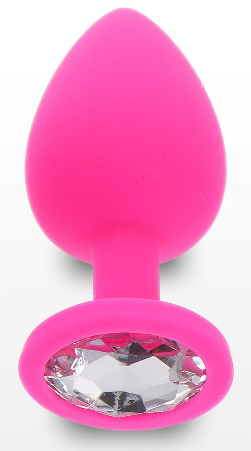 Plug Bijou Diamond Booty L 9 x 4cm Rose