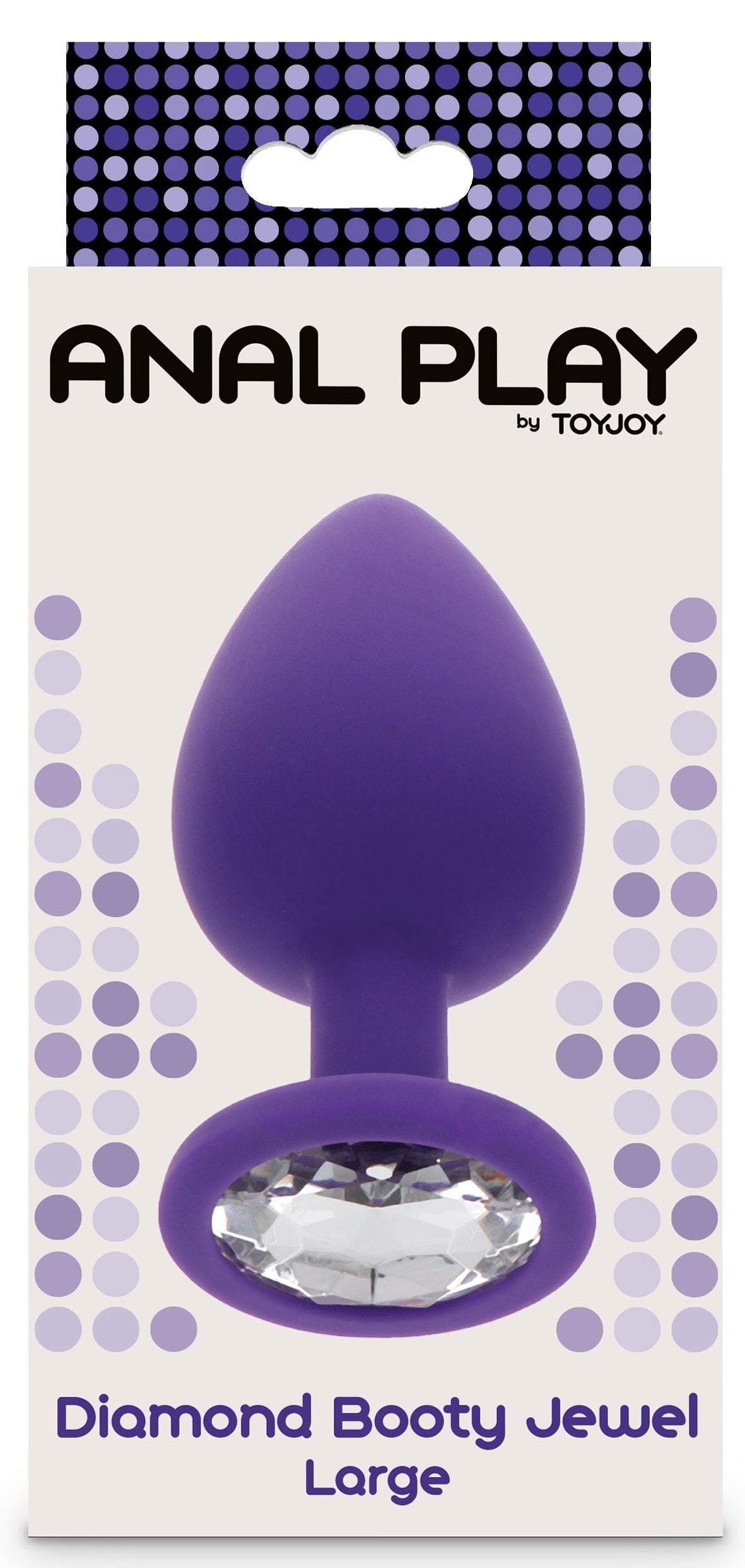 Plug Bijou Diamond Booty L 9 x 4cm Violet