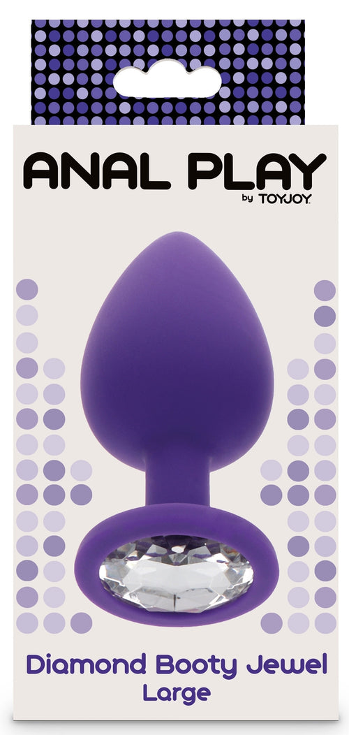 Plug Bijou Diamond Booty L 9 x 4cm Violet