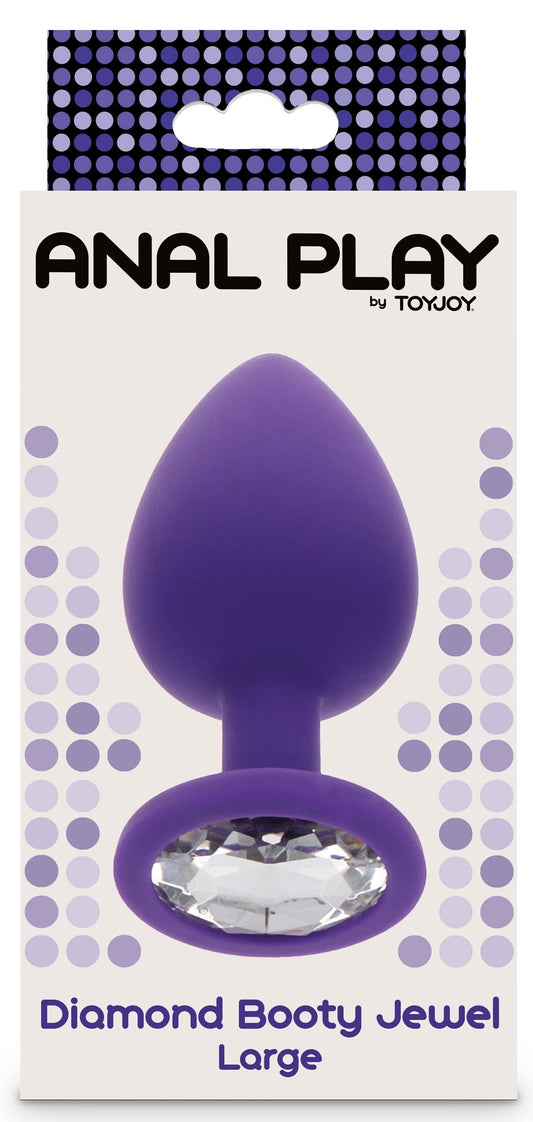 Plug Bijou Diamond Booty L 9 x 4cm Violet