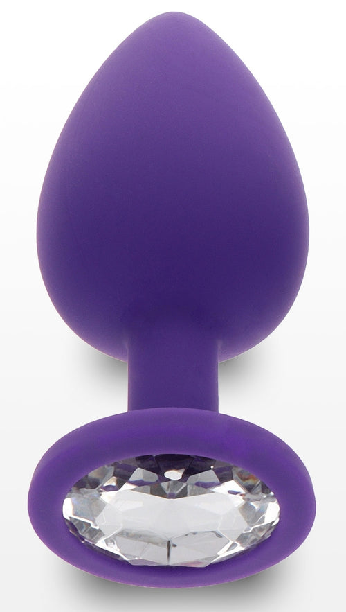 Plug Bijou Diamond Booty L 9 x 4cm Violet