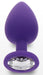 Plug Bijou Diamond Booty L 9 x 4cm Violet