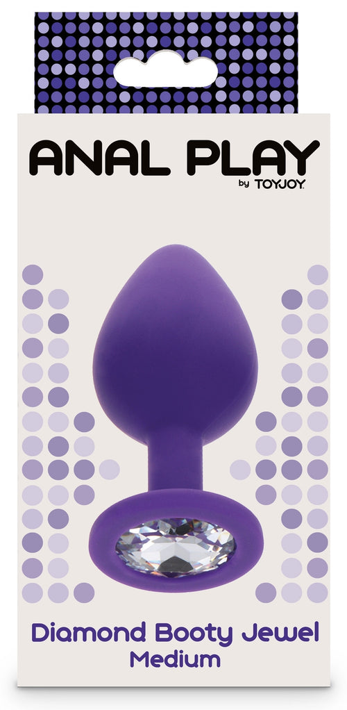 Plug Bijou Diamond Booty M 7 x 3.5cm Violet