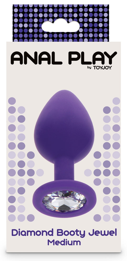 Plug Bijou Diamond Booty M 7 x 3.5cm Violet