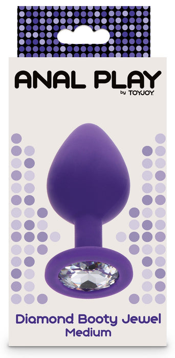 Plug Bijou Diamond Booty M 7 x 3.5cm Violet