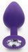 Plug Bijou Diamond Booty M 7 x 3.5cm Violet