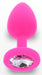 Plug bijou Diamond Booty S 6 x 2.8cm Rose