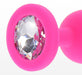 Plug bijou Diamond Booty S 6 x 2.8cm Rose