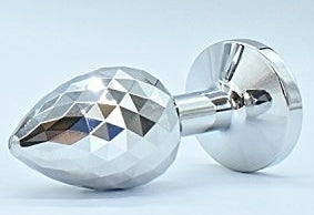 Plug Bijou IKONIK DIAMOND L 8 x 4 cm Argent