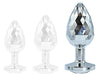 Plug Bijou IKONIK DIAMOND L 8 x 4 cm Argent