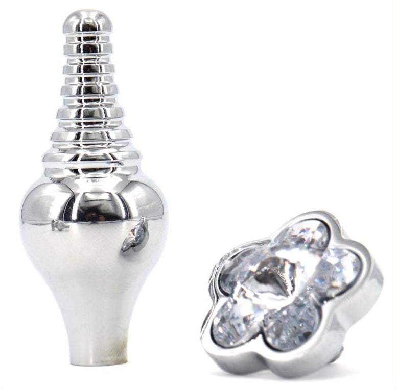 Plug Bijou Leaf 7 x 2.7cm Transparent