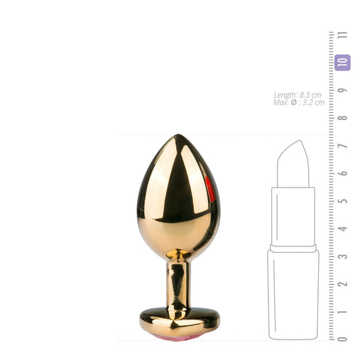 Plug bijou Or en coeur - Medium 7.1 x 3.2cm