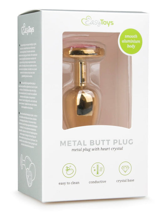 Plug bijou Or en coeur - Small 6.3 x 2.6 cm