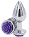 Plug bijou Rear M 7 x 3.4cm Argenté-Violet