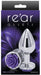 Plug bijou Rear M 7 x 3.4cm Argenté-Violet