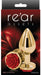 Plug Bijou Rear M 7 x 3.4cm Doré-Rouge
