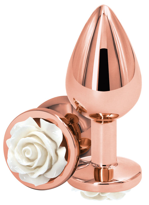 Plug Bijou REAR M 7 x 3.4cm Rose-Blanc