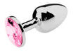 Plug Bijou Strass Rose - LARGE 8 x 4cm
