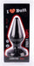 Plug Classic XL I Love Butt 17 x 7.5 cm Noir
