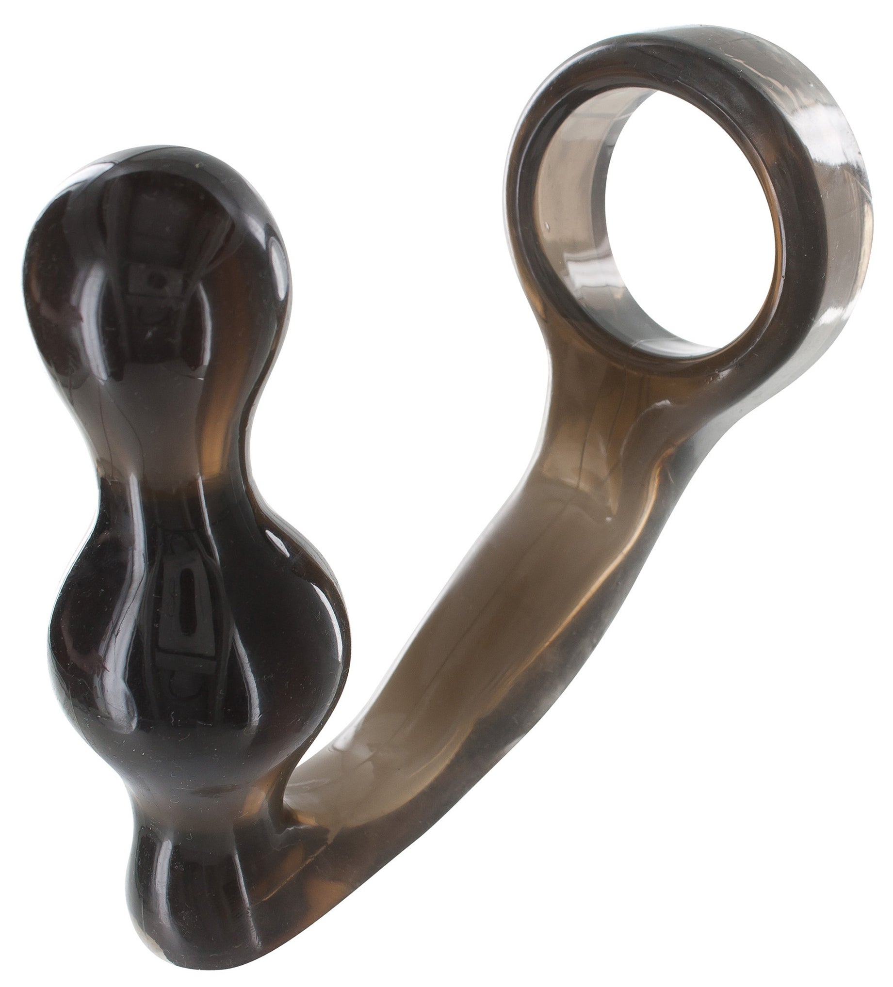 Plug Cockring Power Duo 9 x 4 cm - Anneau 40mm Gris