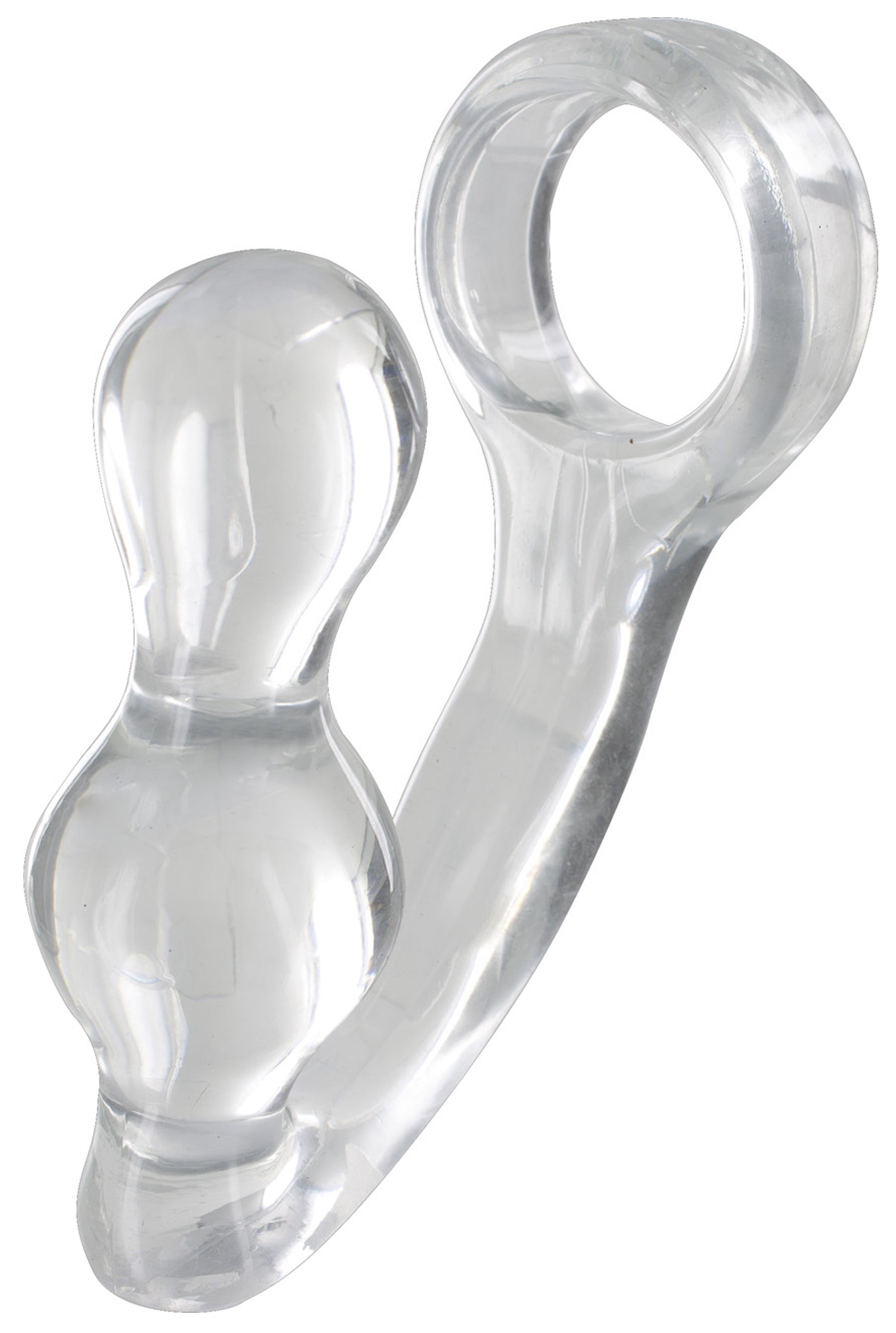Plug Cockring Power Duo 9 x 4cm - Anneau 40mm Transparent