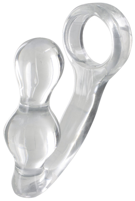 Plug Cockring Power Duo 9 x 4cm - Anneau 40mm Transparent