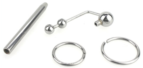 Plug d'urètre percé Longy 8cm - Diamètre 5.5 à 8mm