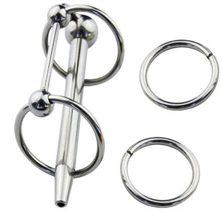 Plug d'urètre percé Longy 8cm - Diamètre 5.5 à 8mm