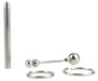 Plug d'urètre percé Longy 8cm - Diamètre 5.5 à 8mm