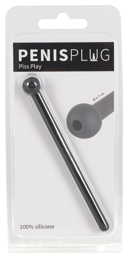 Plug d'urètre percé Piss Play 10.5cm - Diamètre 7mm
