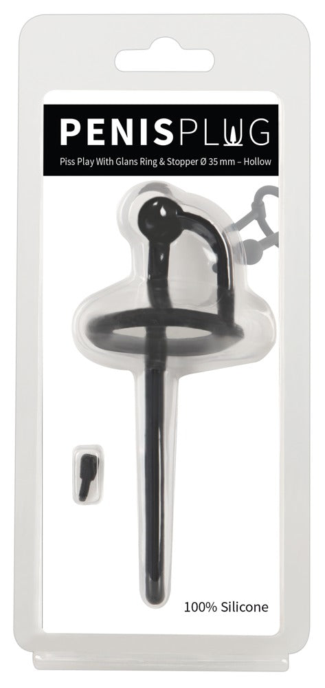 Plug d'urètre percé Play Stop 10.5cm - Diamètre 6mm