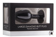 Plug diamond Large – 7 x 3.5 cm Noir