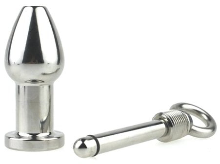 Plug en métal Arsenal 8 x 3.7cm Gris Laisse poigné en cuir 1m