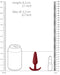 Plug en silicone Slim Butt 7.5 x 2cm Rouge