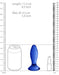 Plug en verre Follower Bleu 9 x 3.5cm